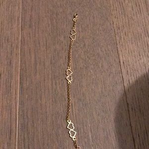 14k gold heart bracelet